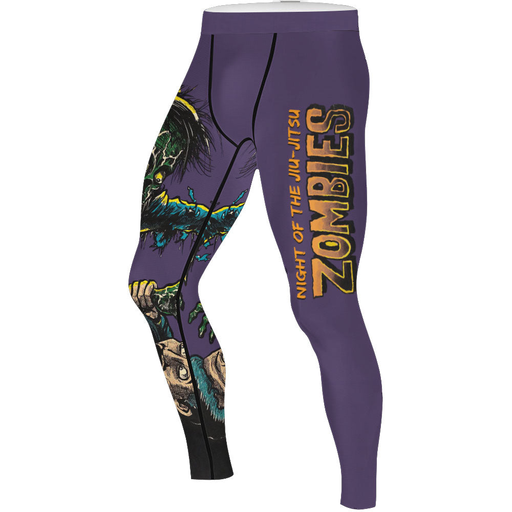 Night of The Jiu-Jitsu Zombies Men's Compression Leggings