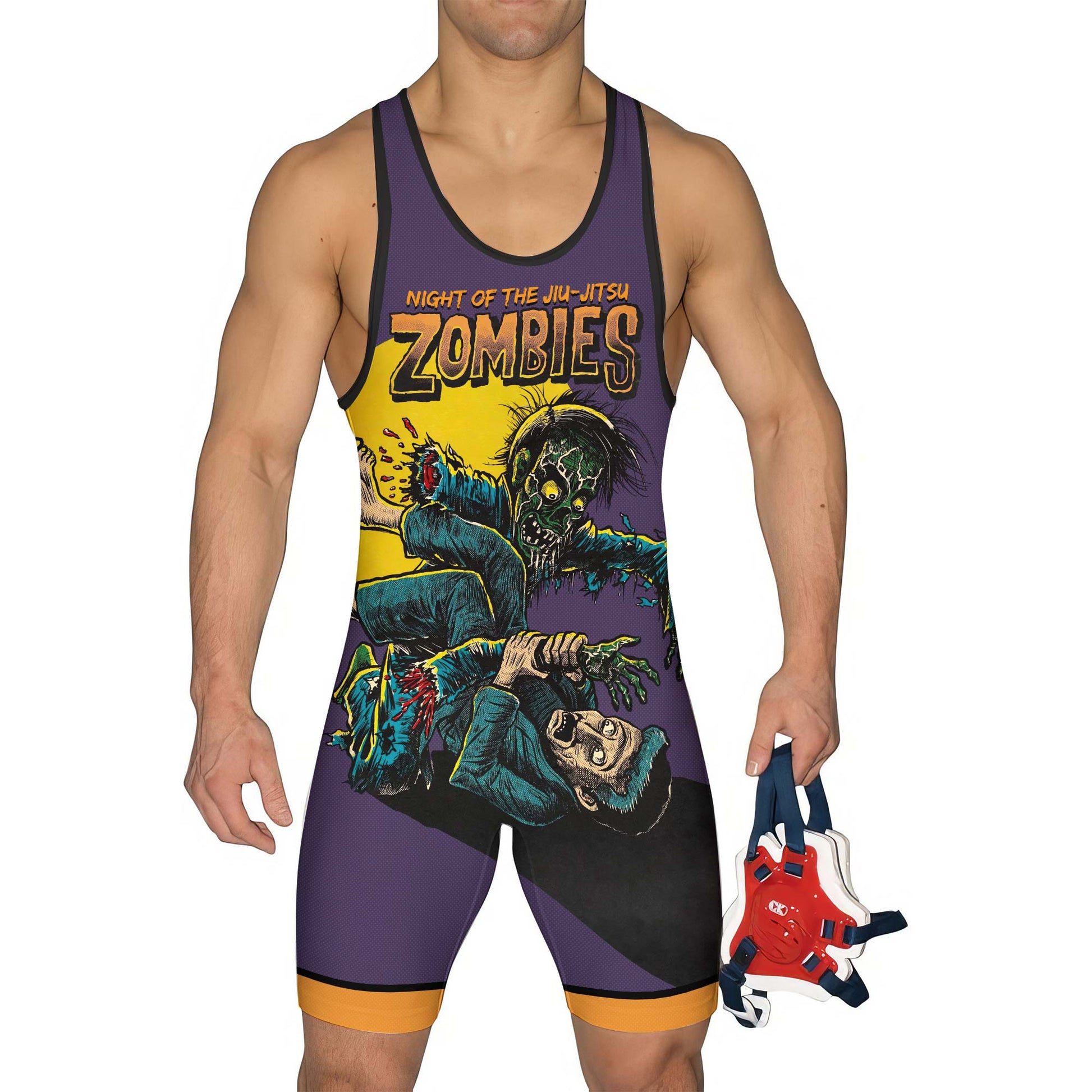 Night of The Jiu-Jitsu Zombies Wrestling Singlets