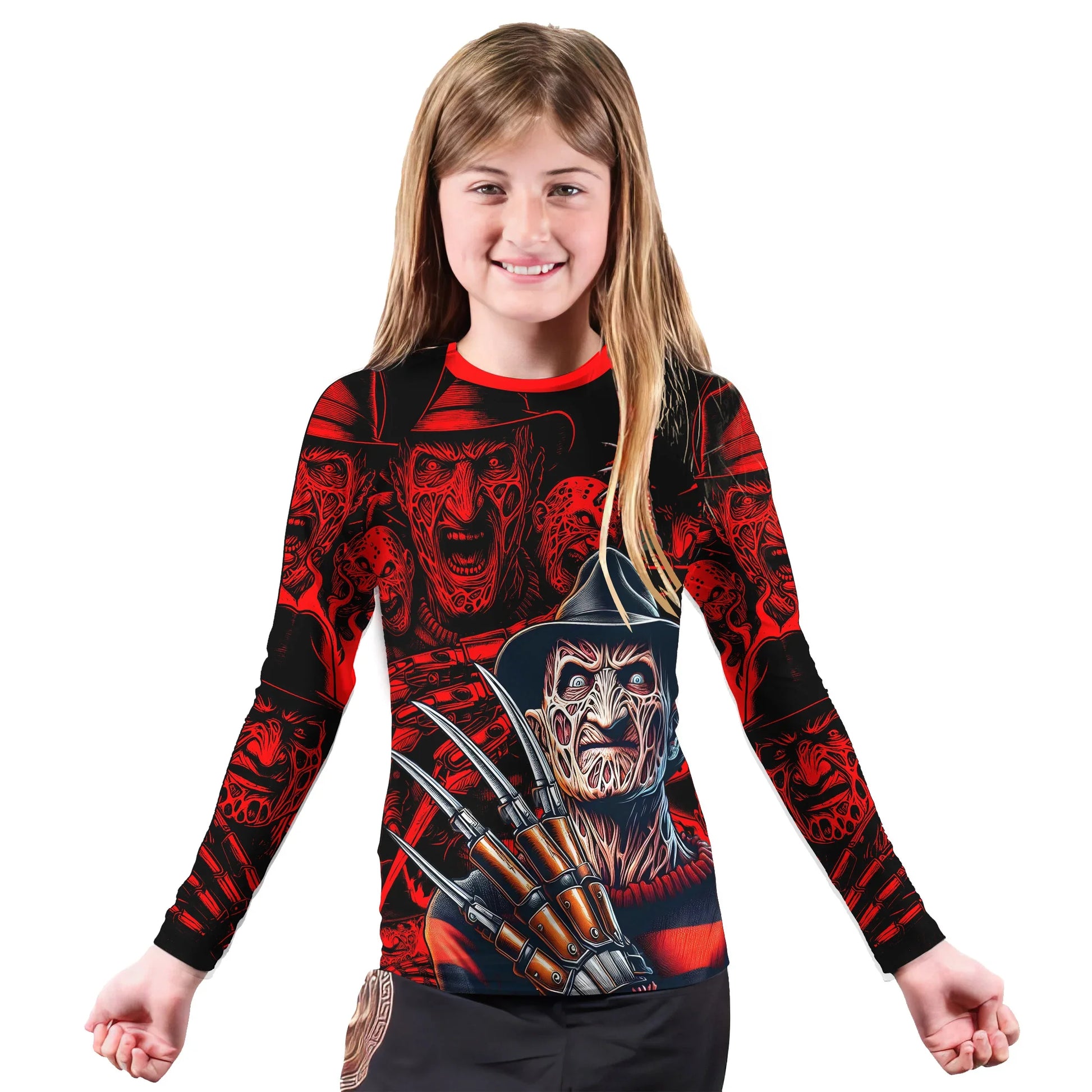 Nightmare Freddy Kids Rash Guard