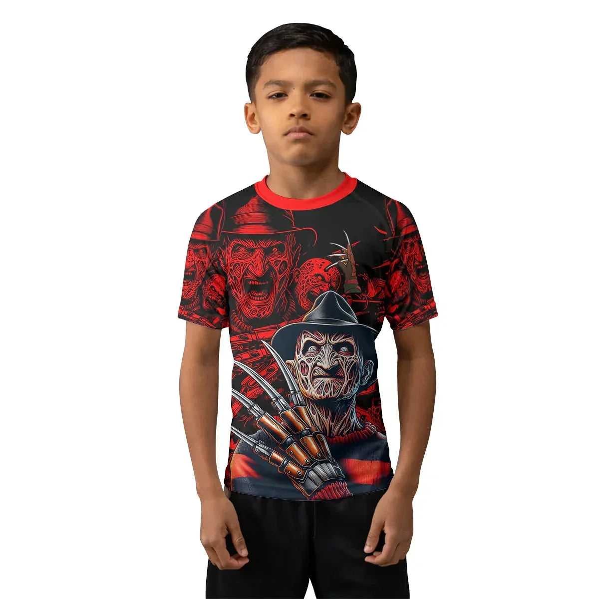 Nightmare Freddy Kids Rash Guard