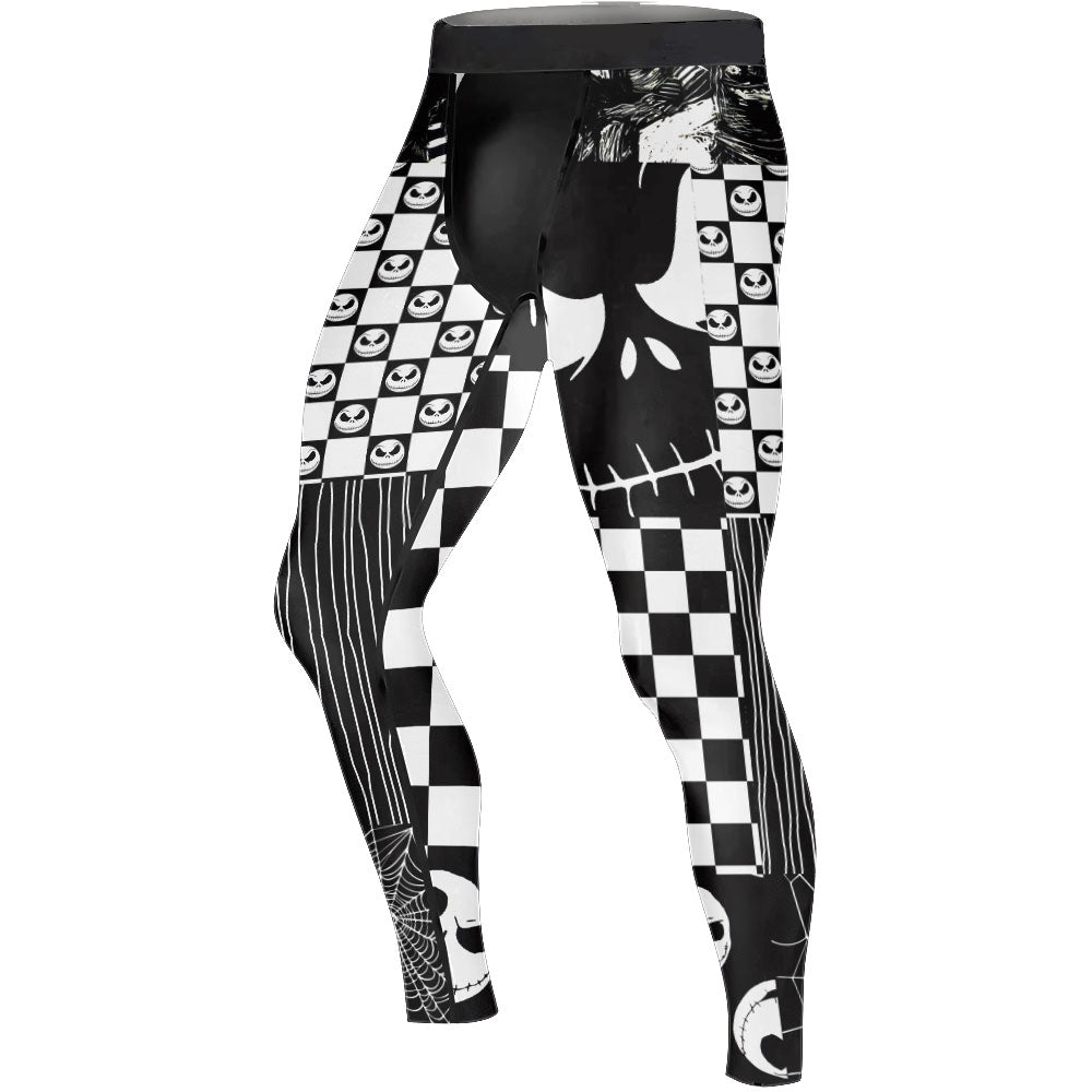 Nightmare Patchwork Men's Compression Leggings