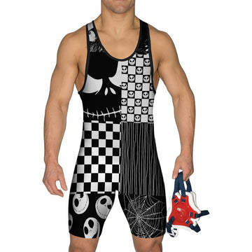 Nightmare Patchwork Wrestling Singlet