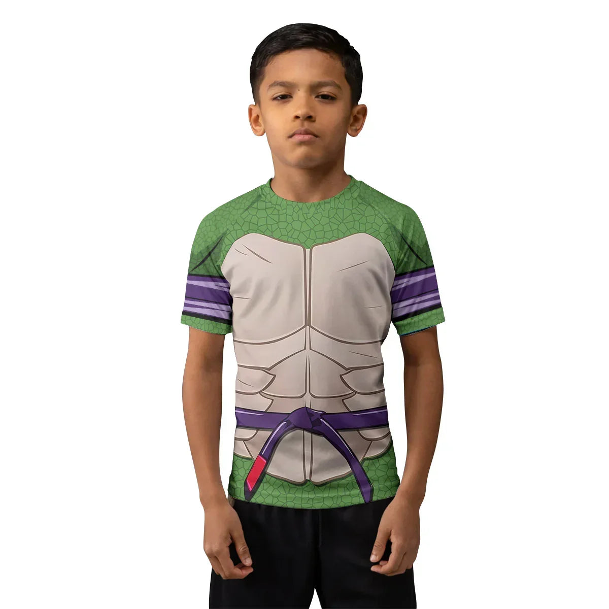 Ninja Turtle Donnie Cosplay Kids Rash Guard