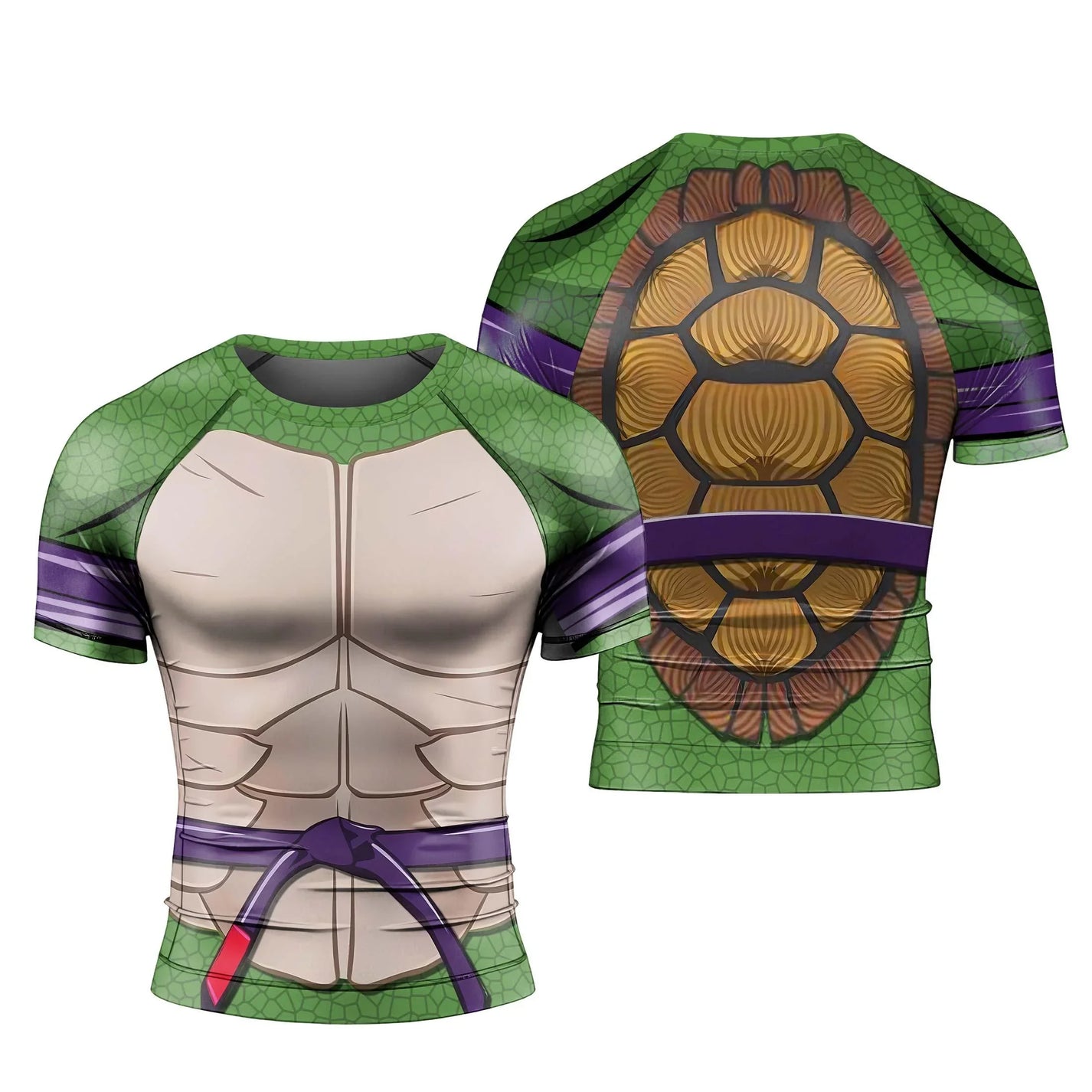 Ninja Turtle Donnie Cosplay Rash Guard | Athletic Wear