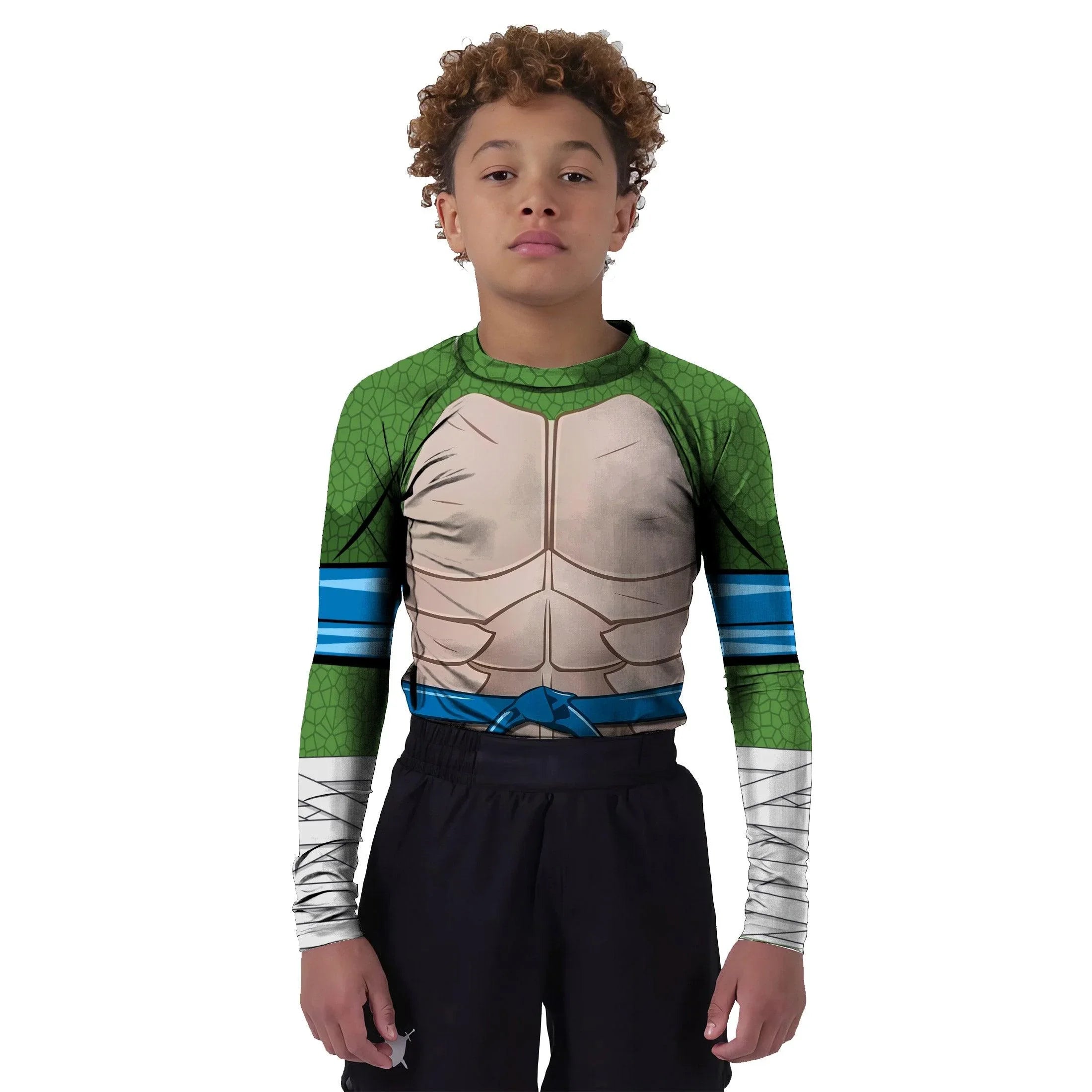 Ninja Turtle Leo Cosplay Kids Rash Guard | Athletic Wear