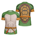 Ninja Turtle Mikey Cosplay Kids Rash Guard