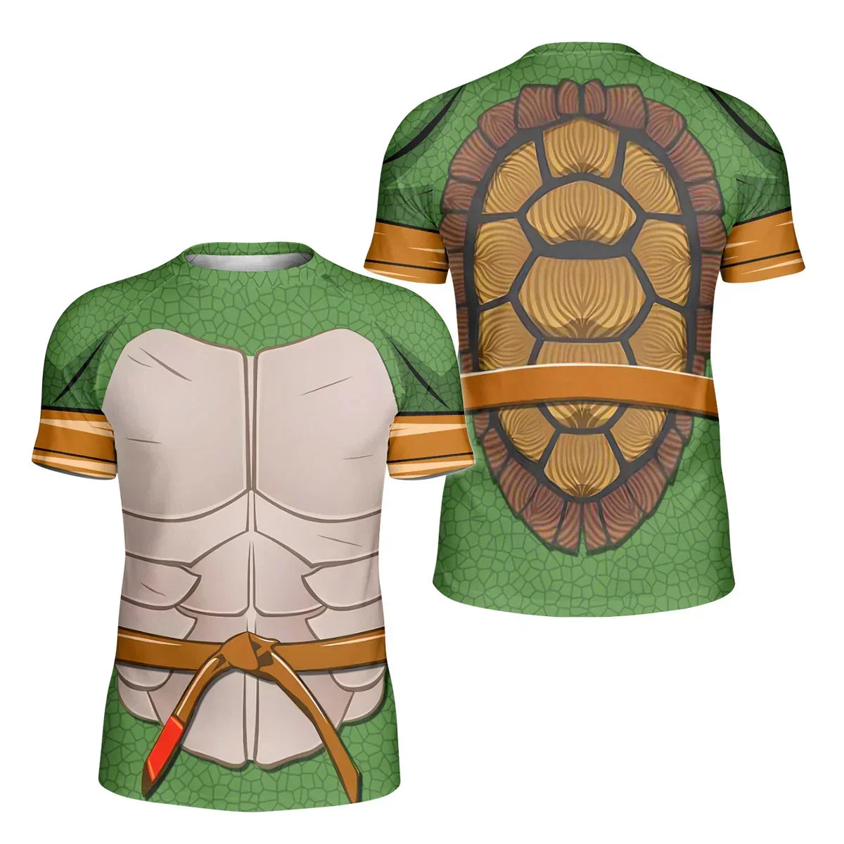 Ninja Turtle Mikey Cosplay Kids Rash Guard