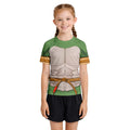 Ninja Turtle Mikey Cosplay Kids Rash Guard