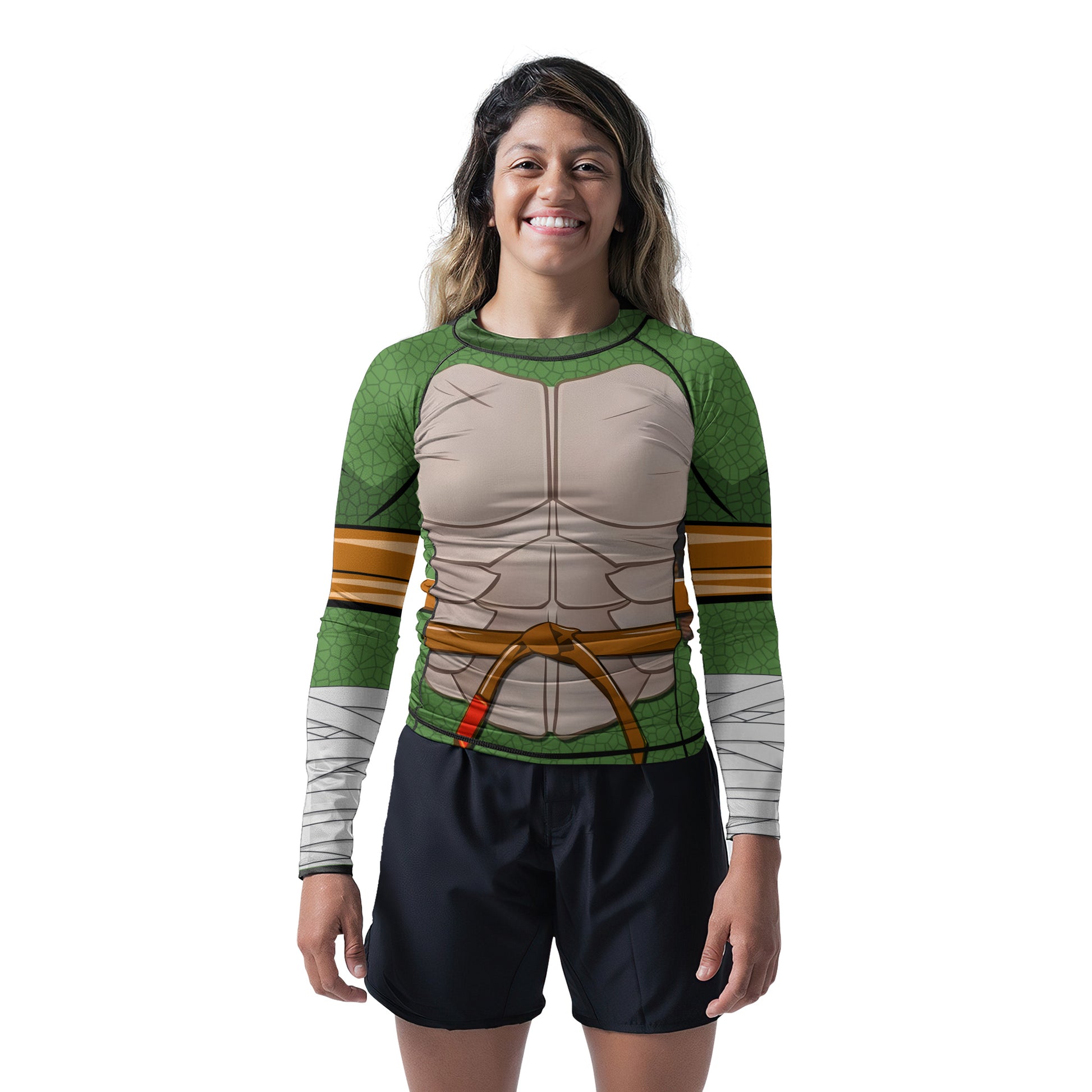 Ninja Turtle Mikey Cosplay Rash Guard