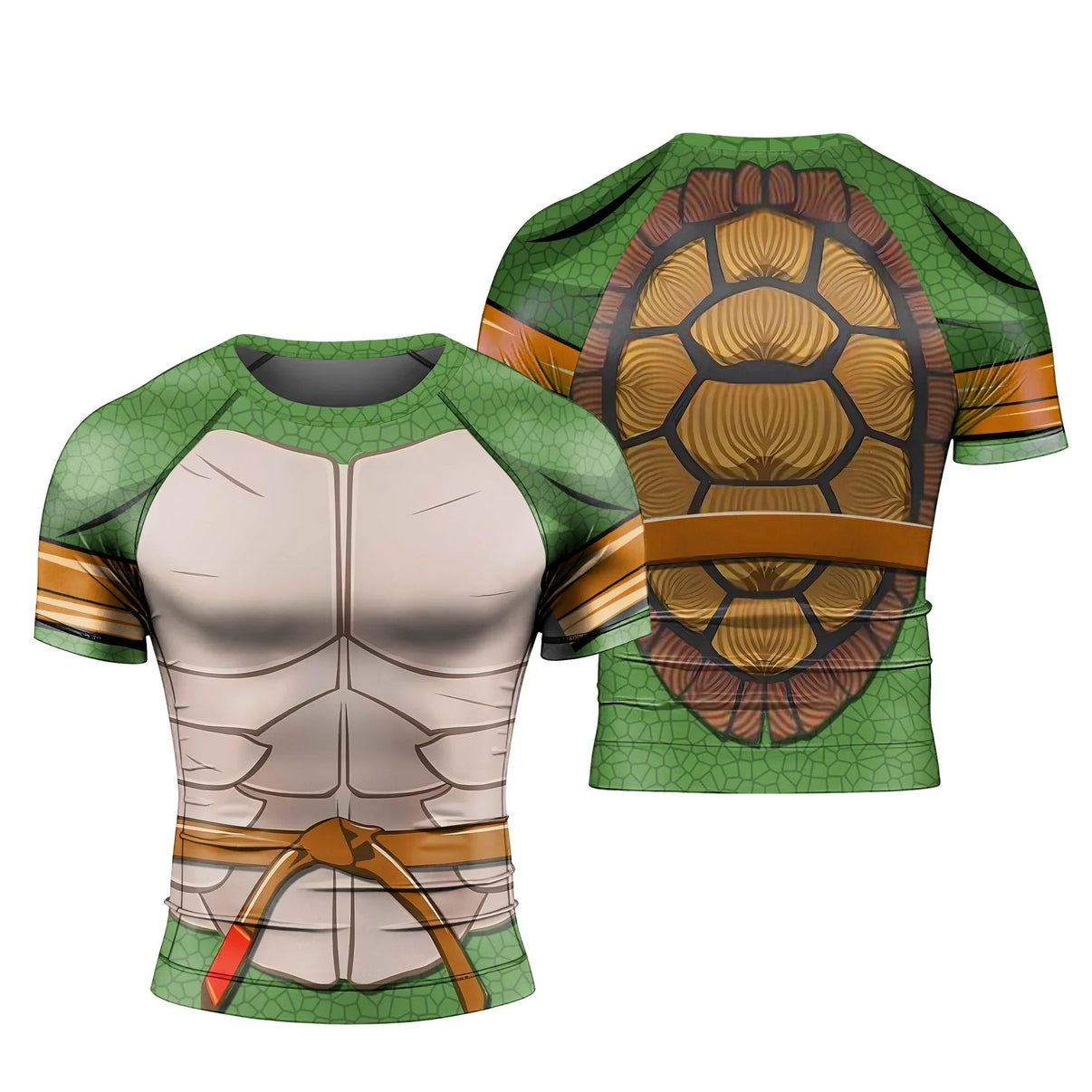 Ninja Turtle Mikey Cosplay Rash Guard - Athletic Wear