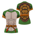 Ninja Turtle Mikey Cosplay Rash Guard