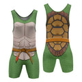 Ninja Turtle Mikey Cosplay Wrestling Singlet