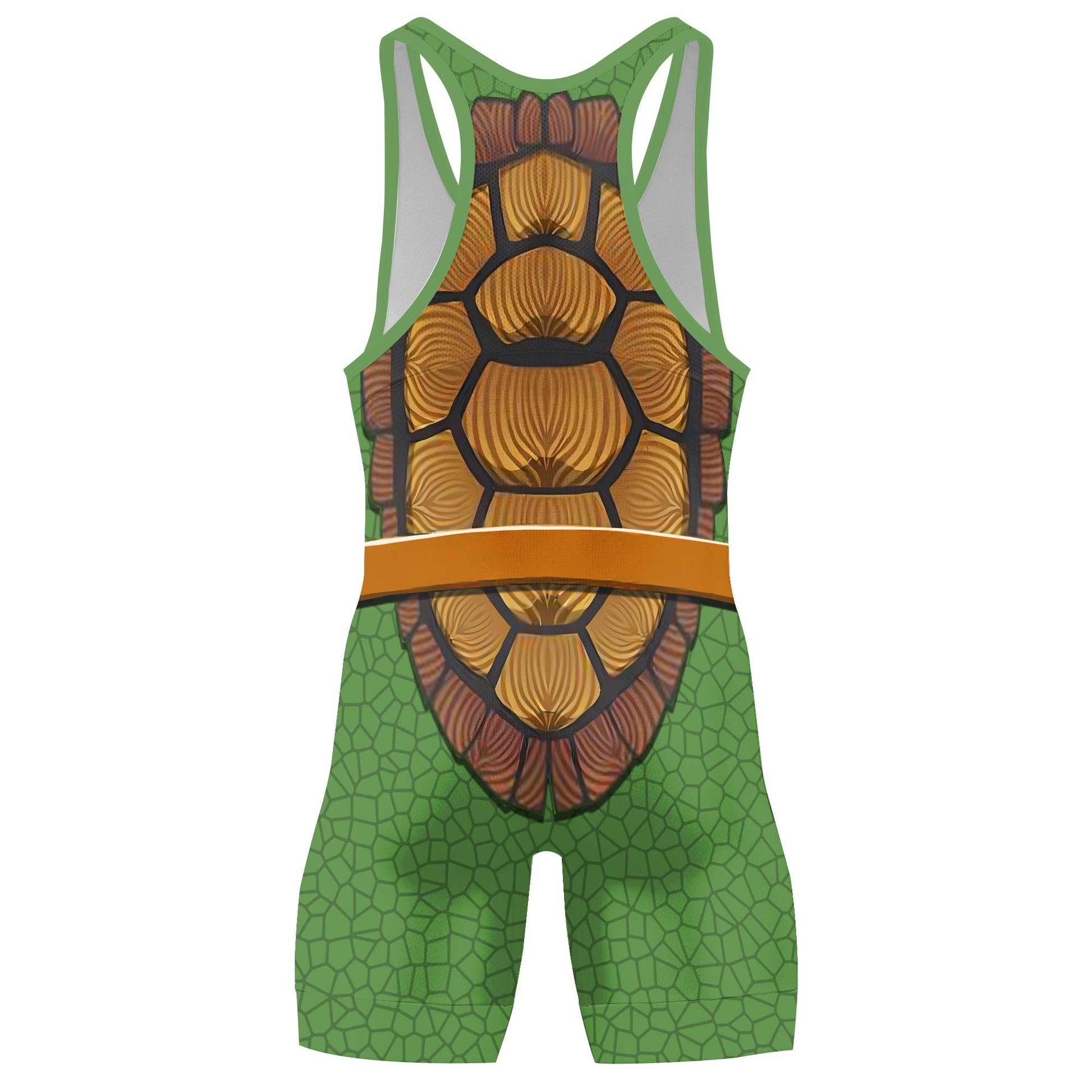 Ninja Turtle Mikey Cosplay Wrestling Singlet