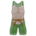 Ninja Turtle Mikey Cosplay Wrestling Singlet