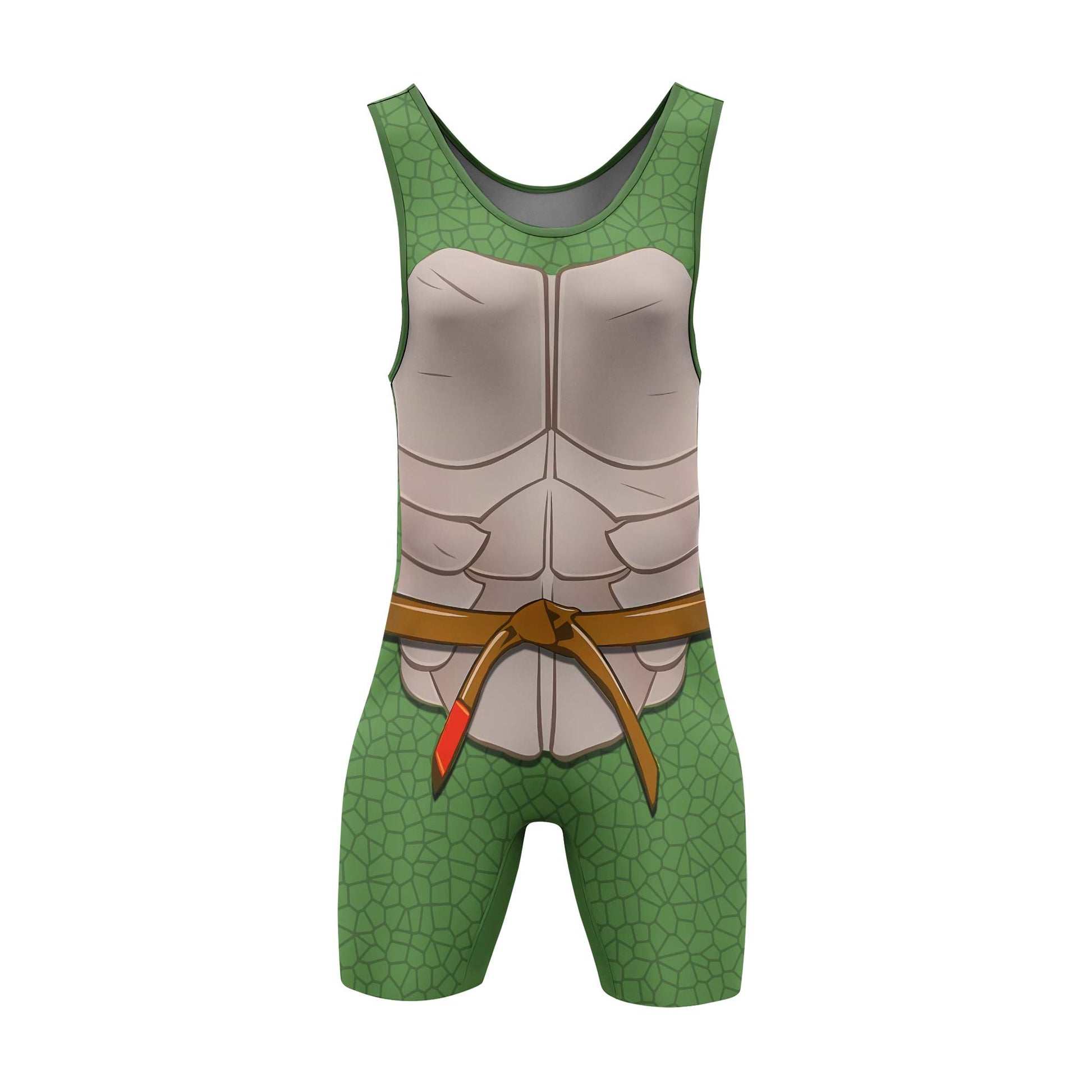 Ninja Turtle Mikey Cosplay Wrestling Singlet