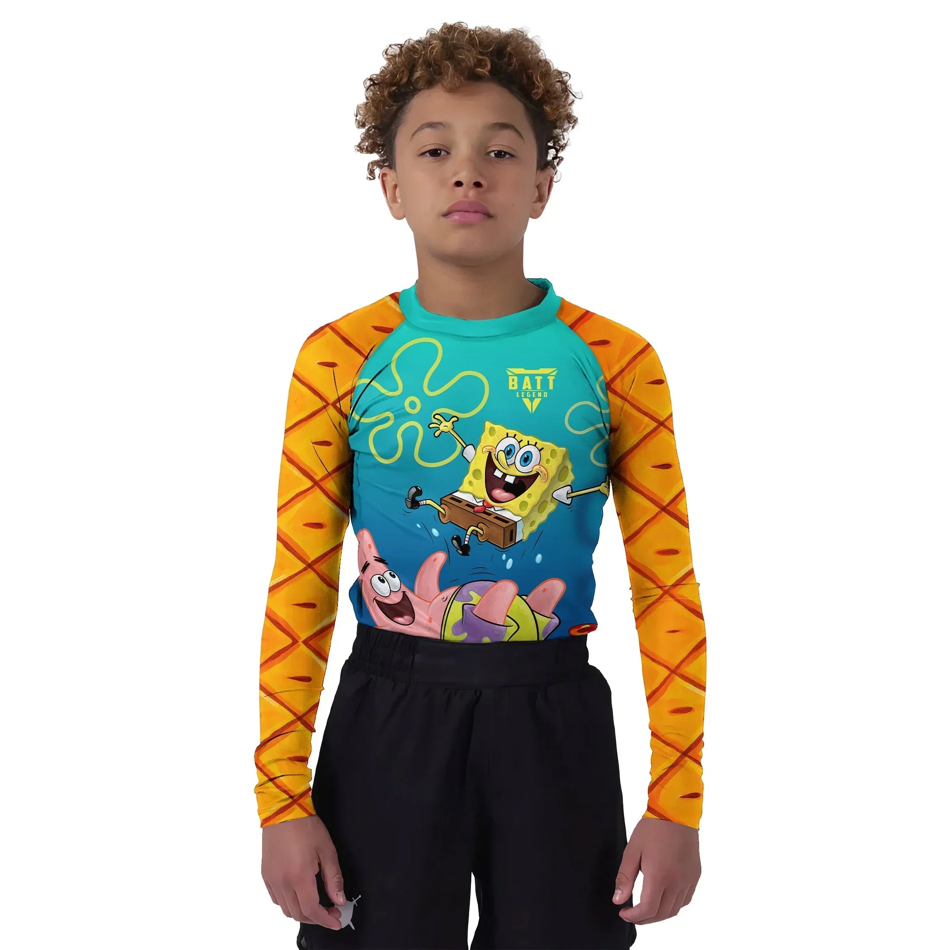 Ocean Pineapple Squad Kids Rash Guard