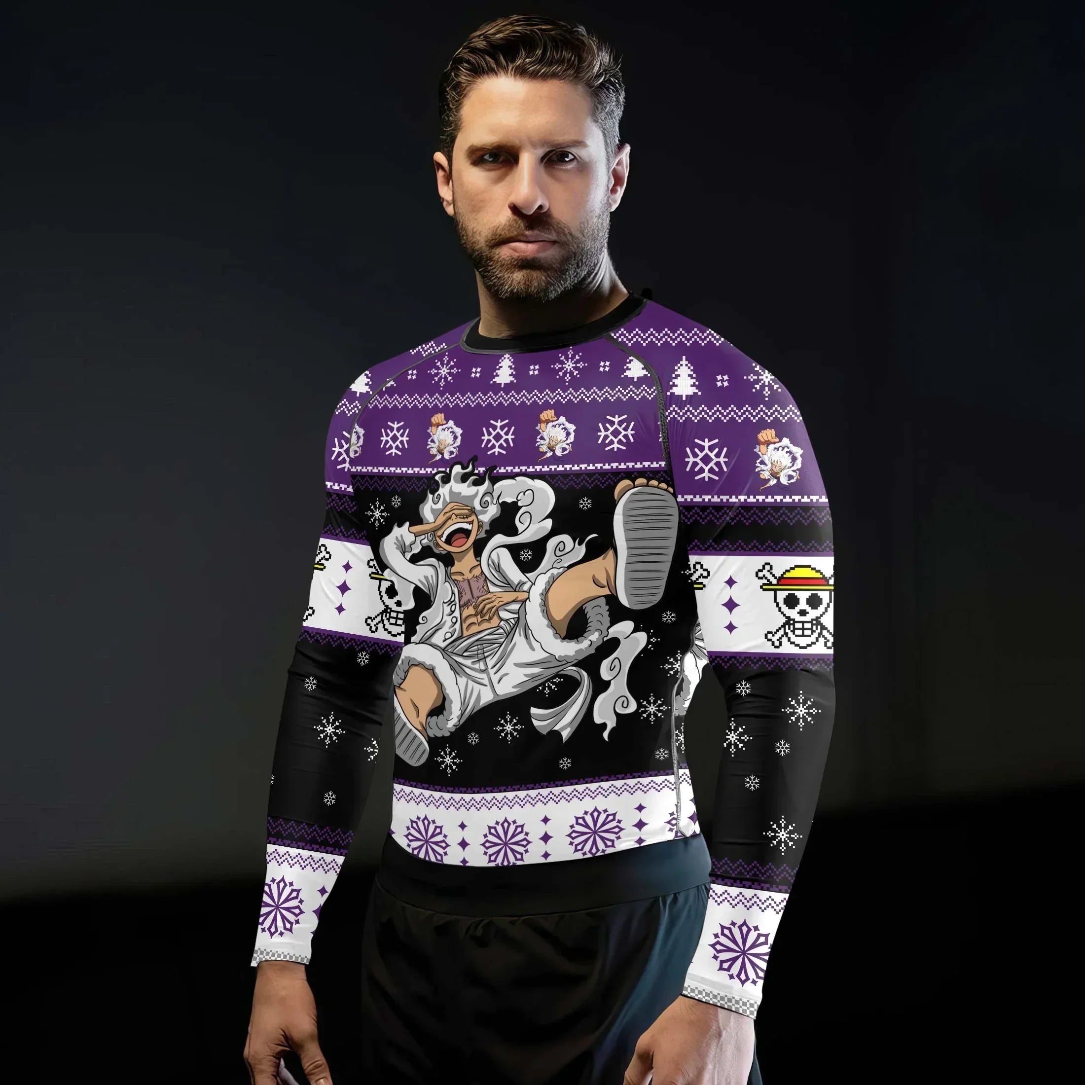 One Piece Luffy Gear Fifth Christmas Rash Guard | No-Gi Gear