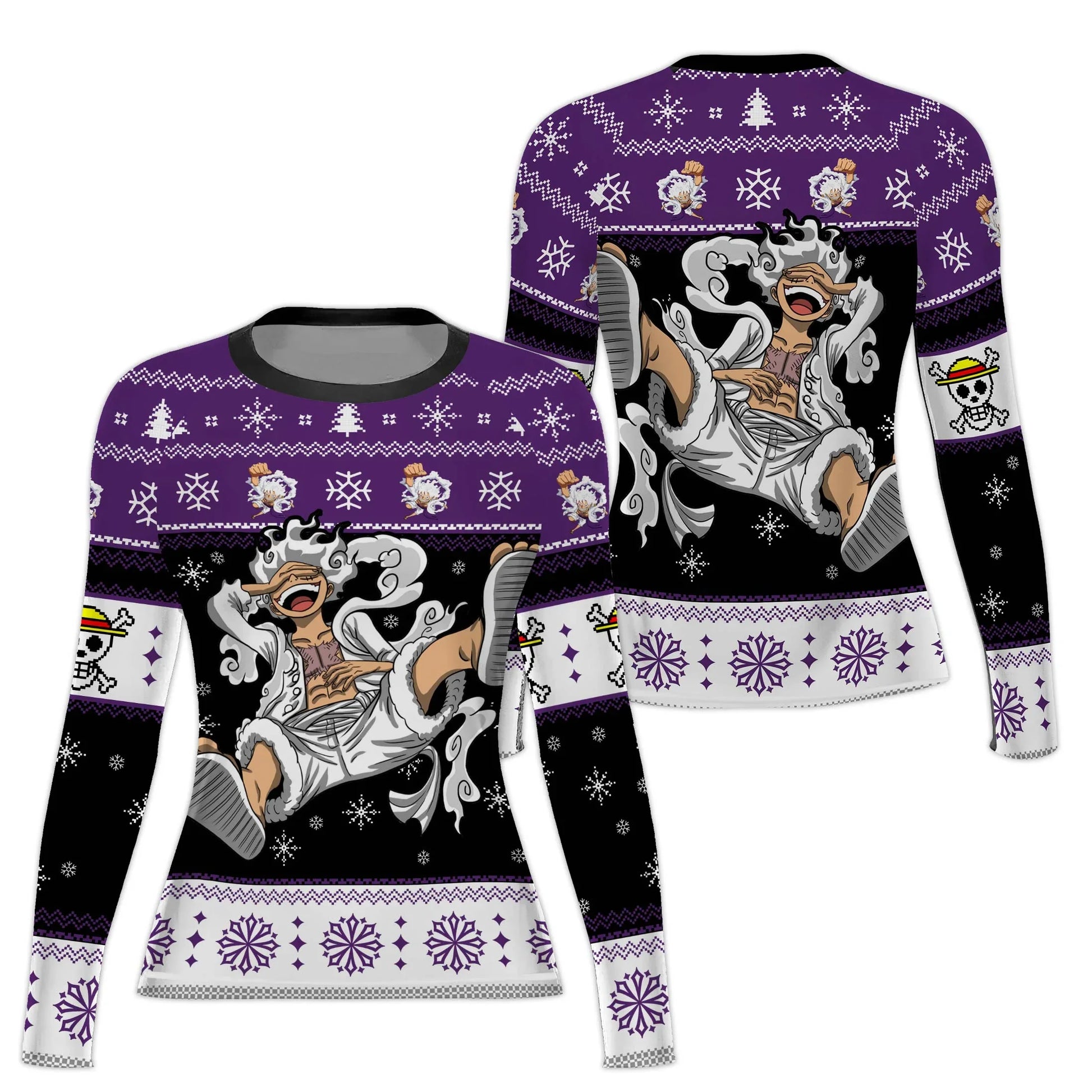 One Piece Luffy Gear Fifth Christmas Rash Guard