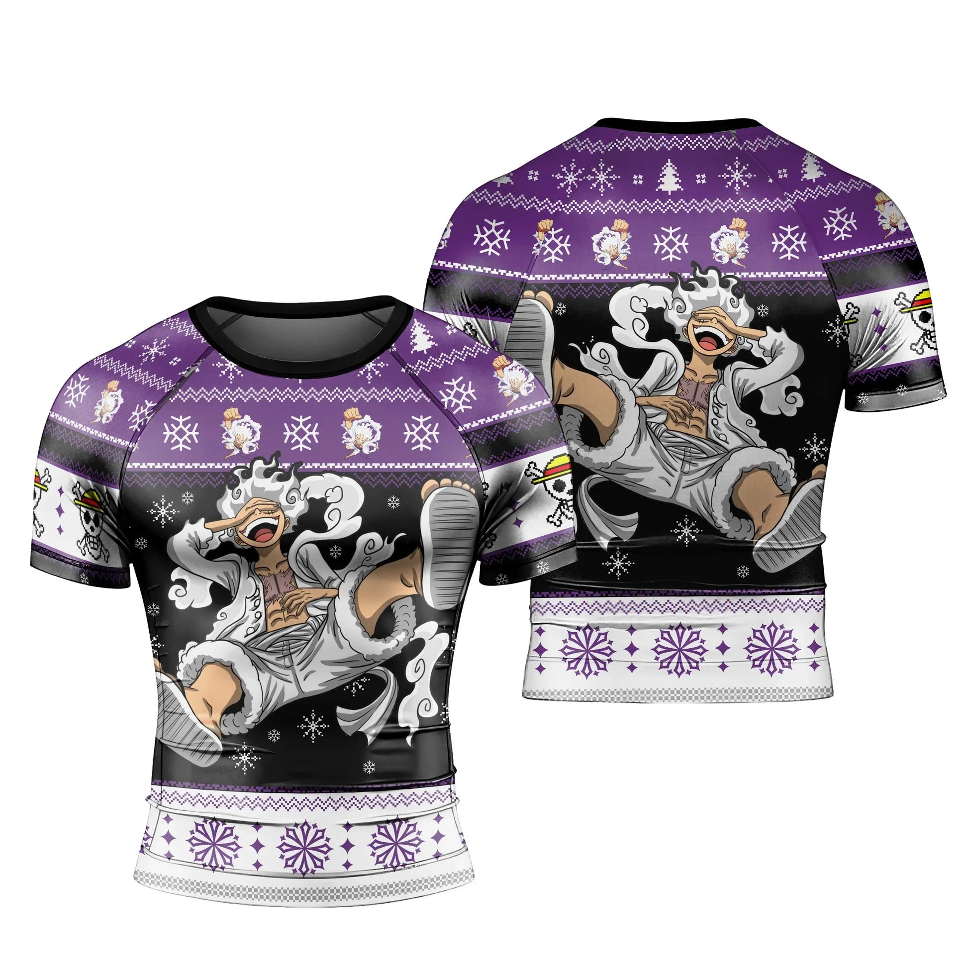 One Piece Luffy Gear Fifth Christmas Rash Guard
