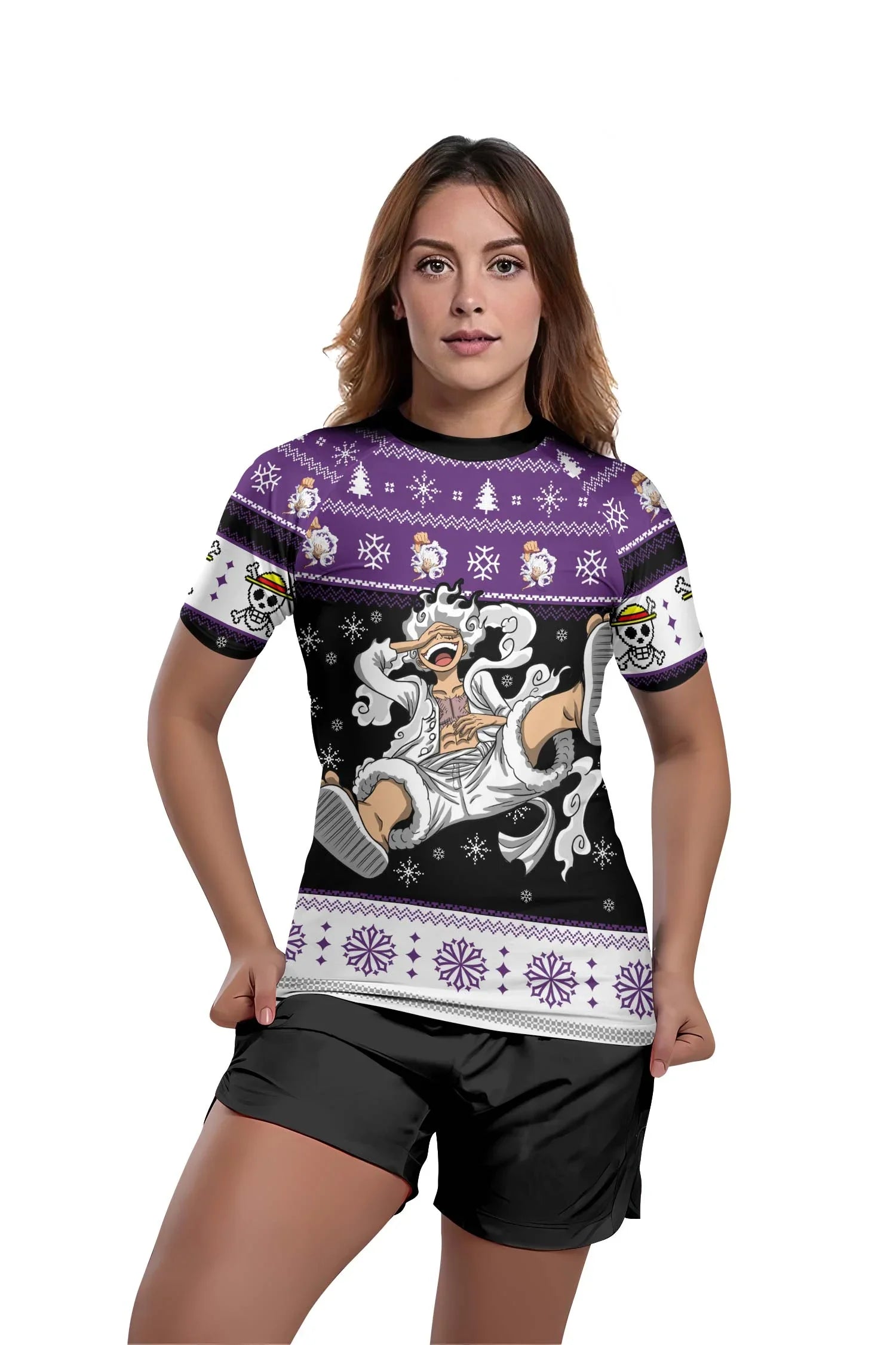 One Piece Luffy Gear Fifth Christmas Rash Guard