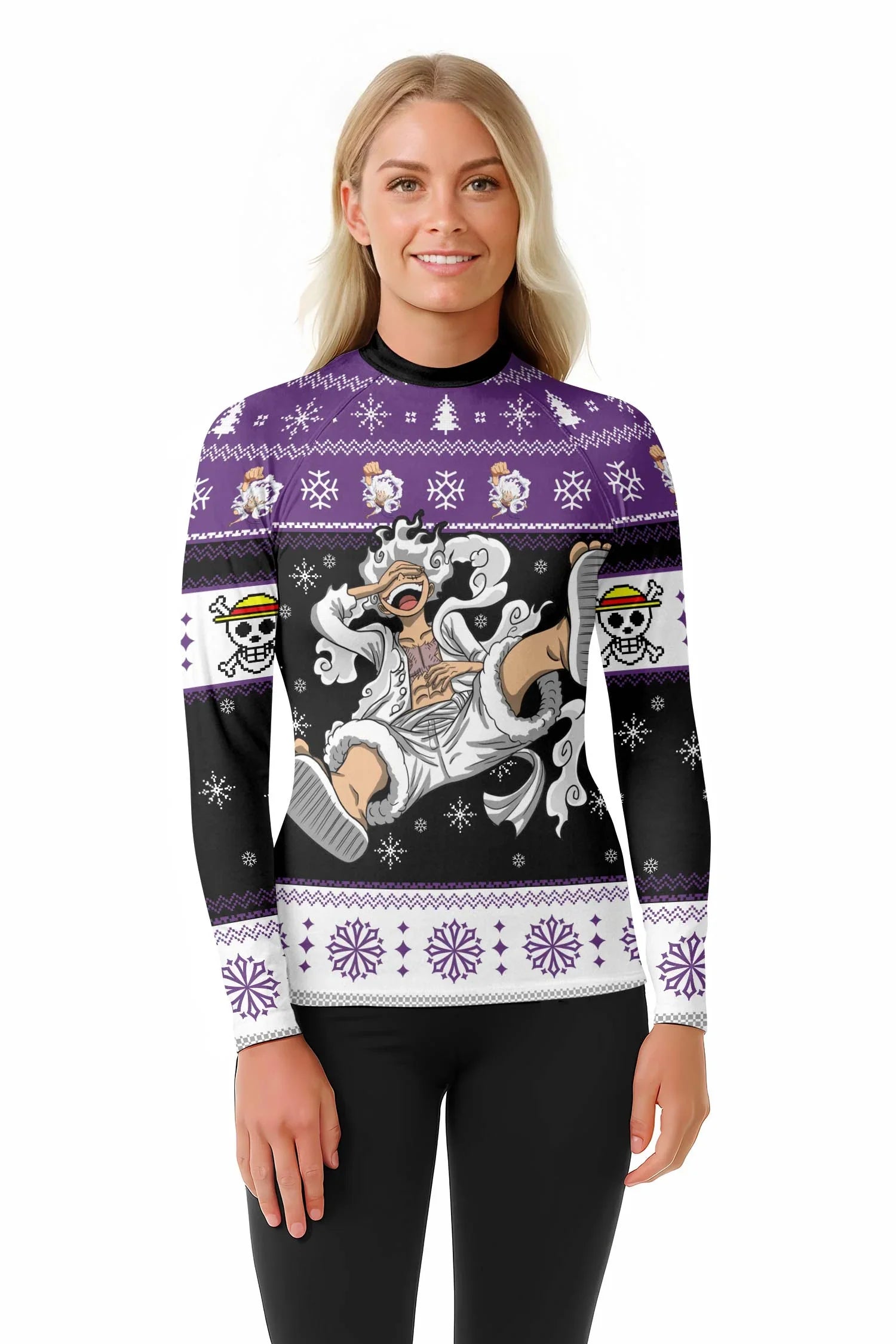 One Piece Luffy Gear Fifth Christmas Rash Guard