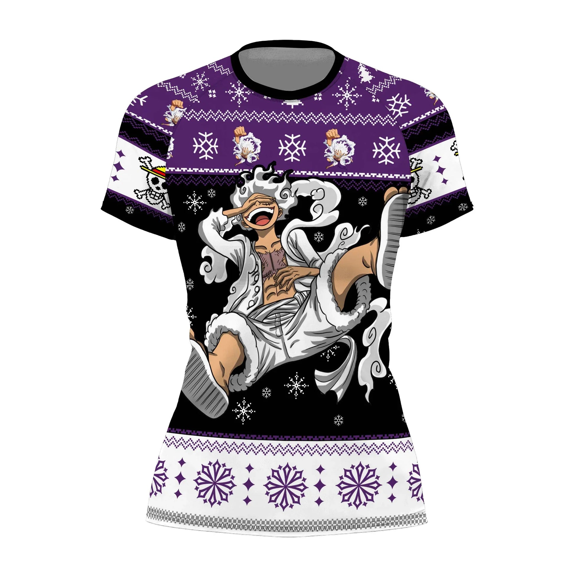 One Piece Luffy Gear Fifth Christmas Rash Guard
