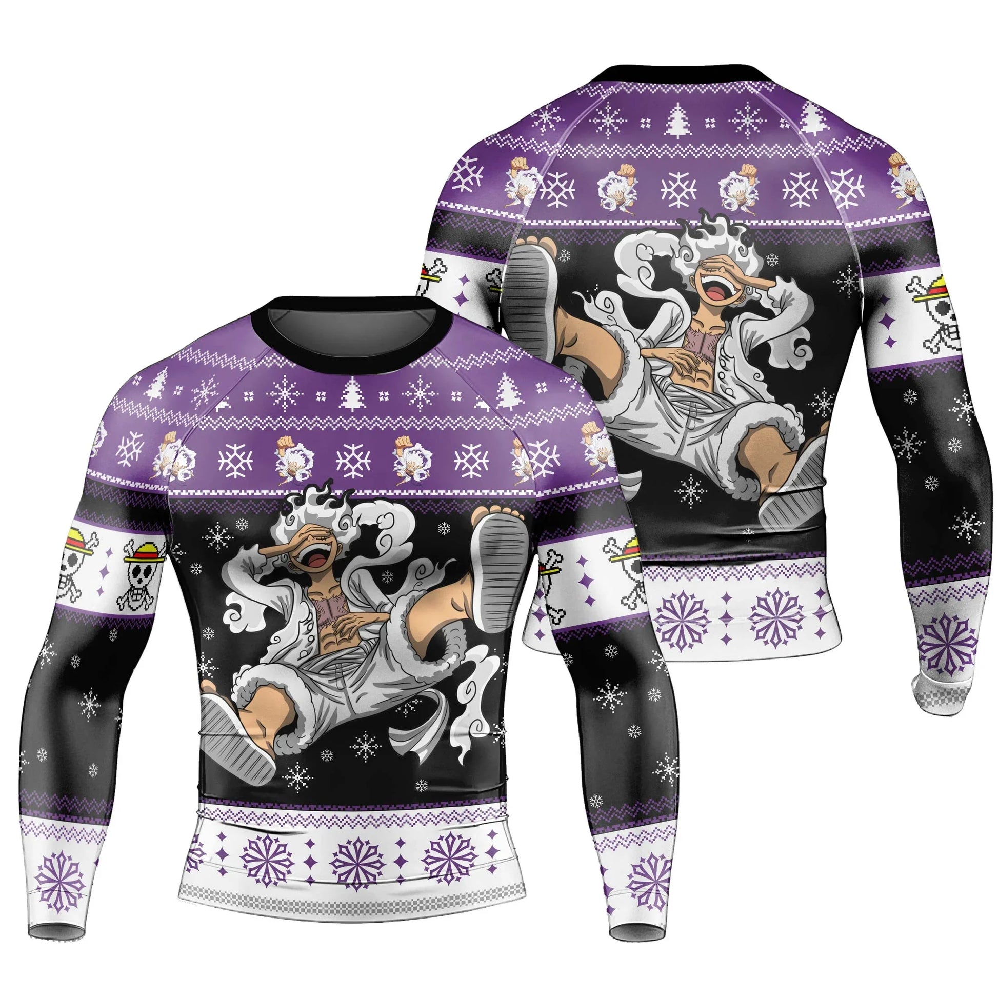 One Piece Luffy Gear Fifth Christmas Rash Guard