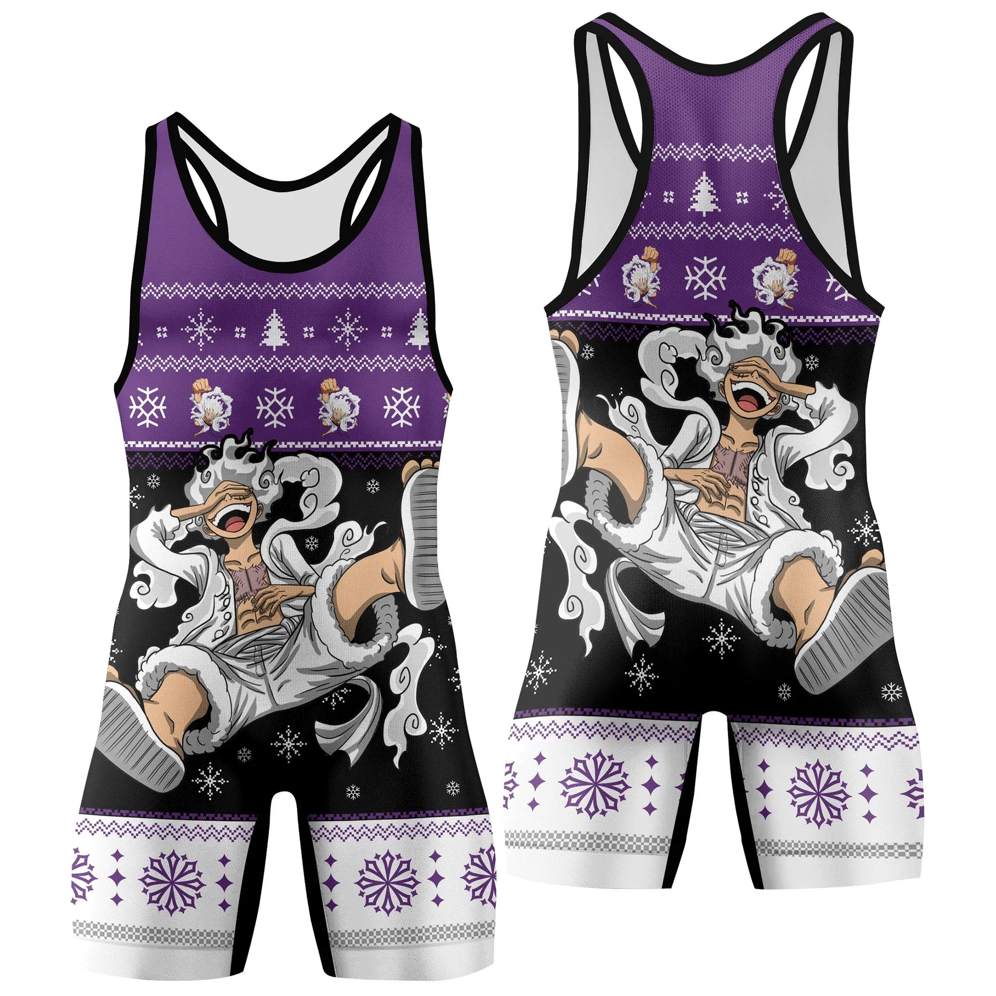 One Piece Luffy Gear Fifth Christmas Wrestling Singlet