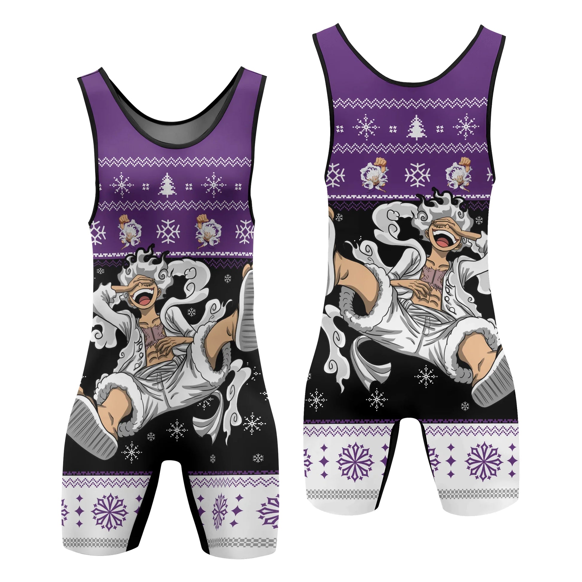 One Piece Luffy Gear Fifth Christmas Wrestling Singlet