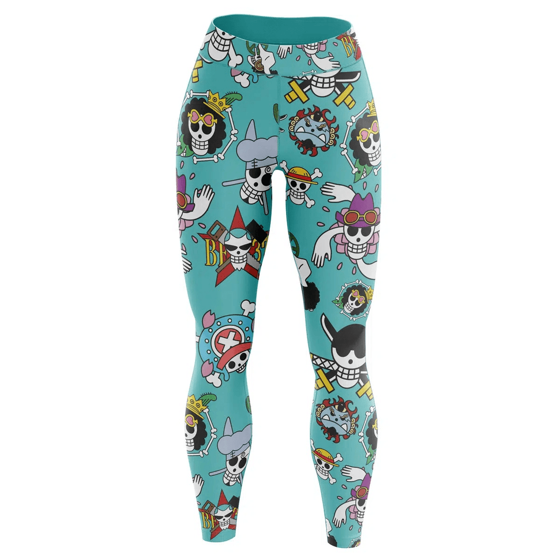 One Piece Straw Hat Menbers Skull Symbol Leggings