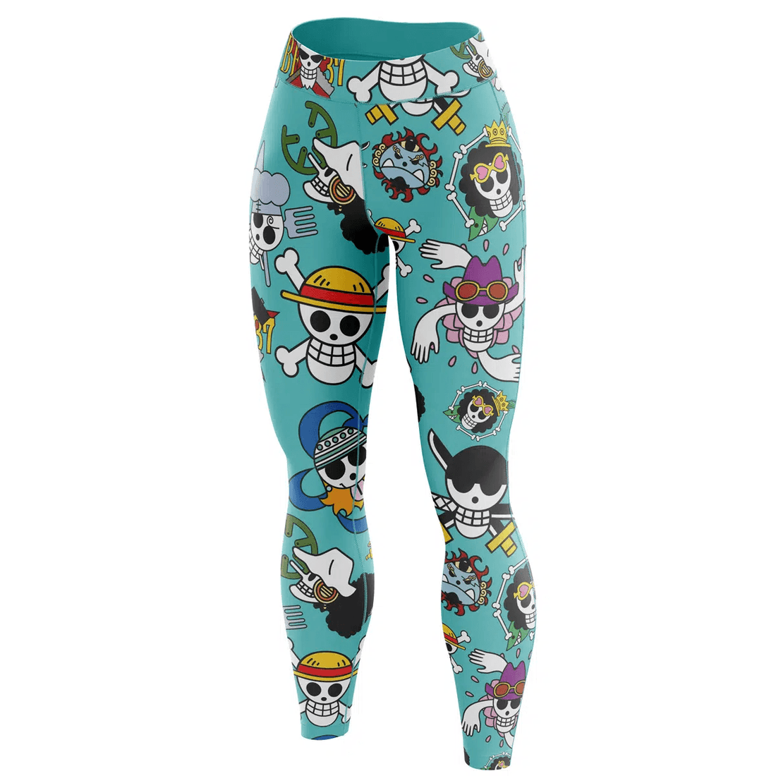 One Piece Straw Hat Menbers Skull Symbol Leggings