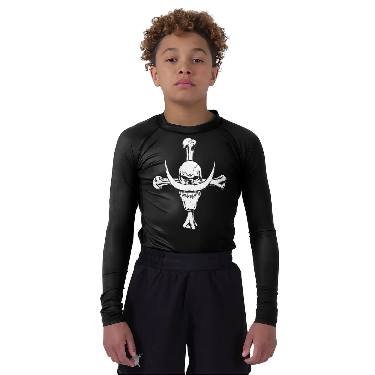 One Piece White Bear Pirate Kids Rash Guard