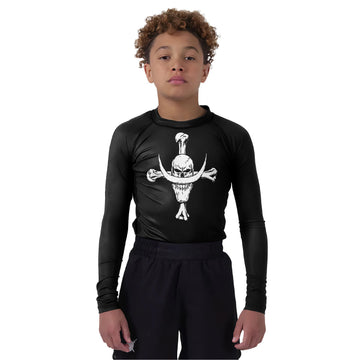 One Piece White Bear Pirate Kids Rash Guard