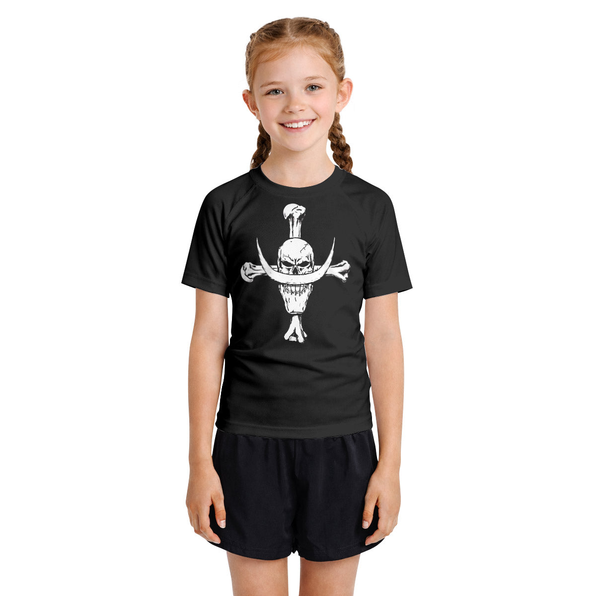 One Piece White Bear Pirate Kids Rash Guard