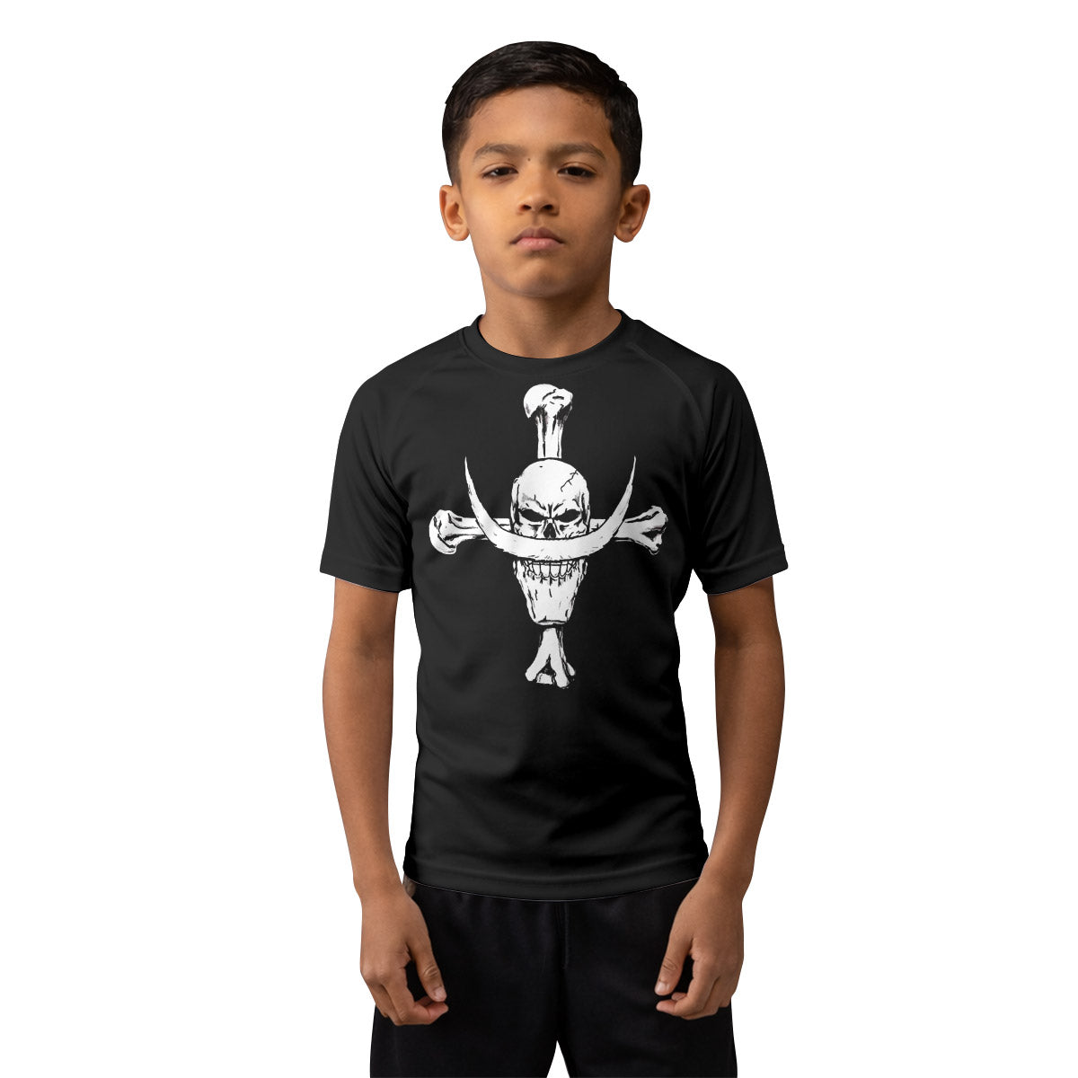 One Piece White Bear Pirate Kids Rash Guard