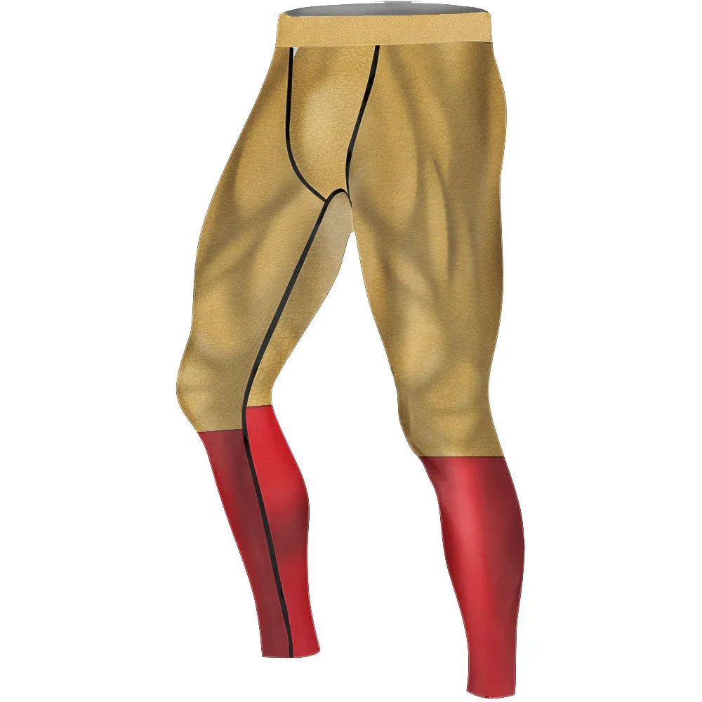 One Punch Man Saitama Men's Compression Leggings