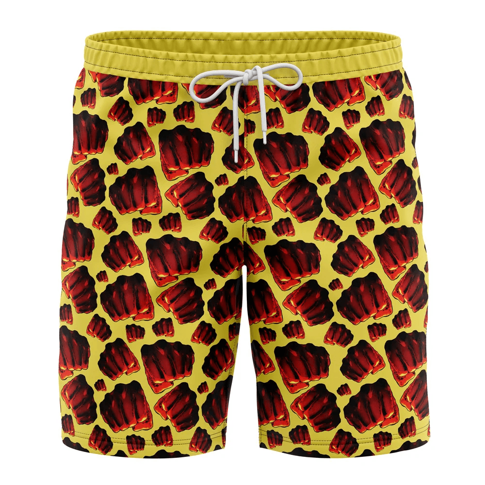 One Punch Man Saitama Punch Swim Trunks