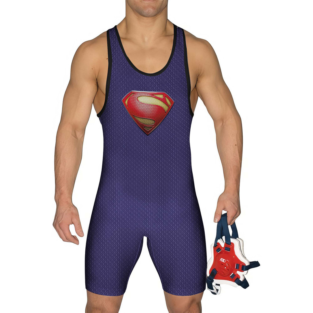 Original Superman Cosplay Men's Wrestling Singlet