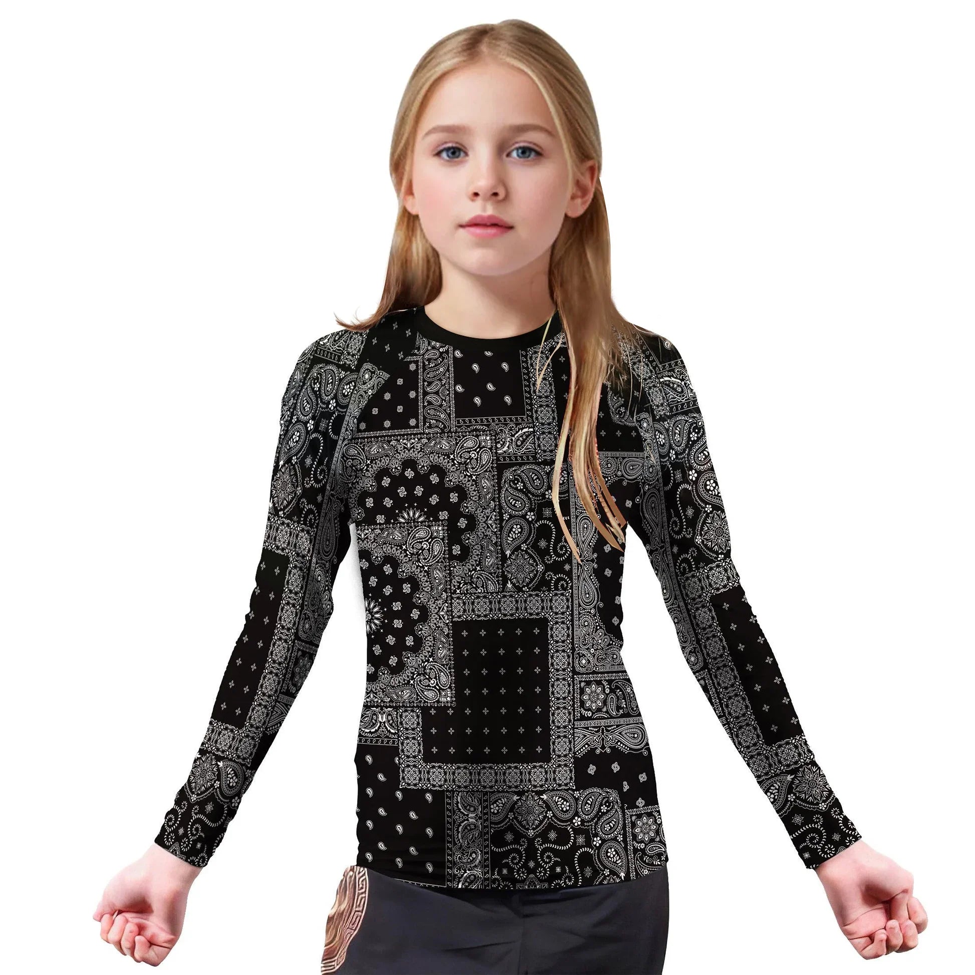 Paisley Wave Kids Rash Guard