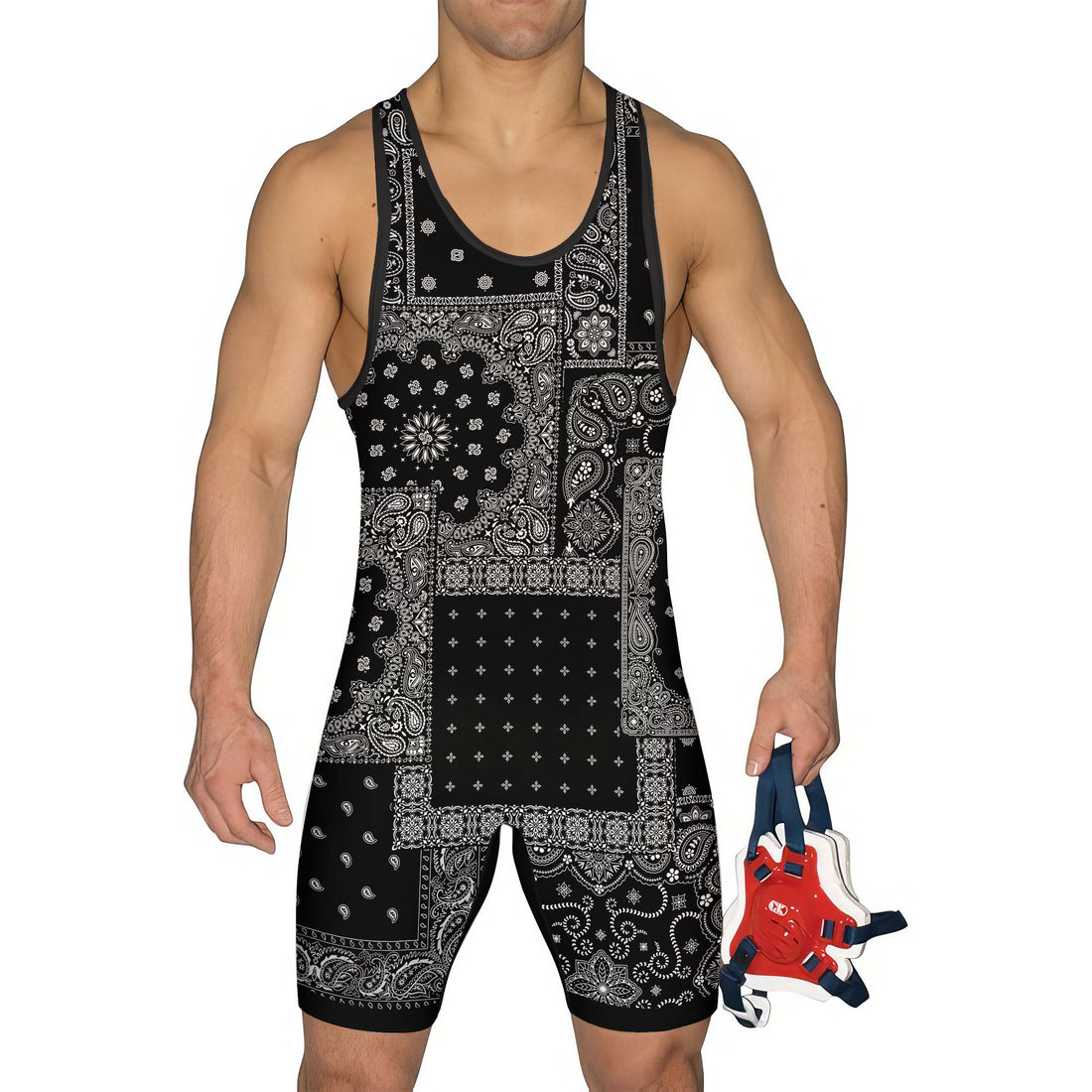 Paisley Wave Men's Wrestling Singlet