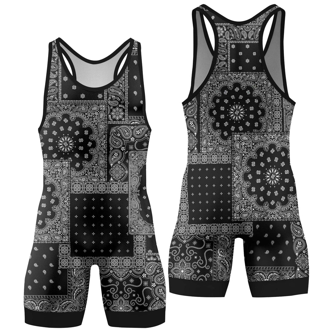 Paisley Wave Men's Wrestling Singlet