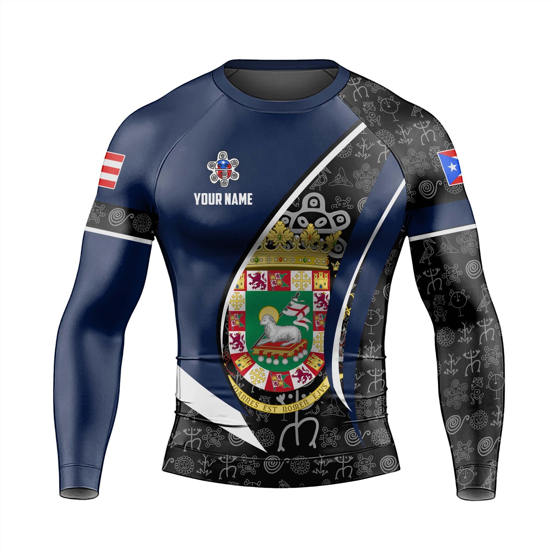 Personalized Boricua Bravado Rash Guard