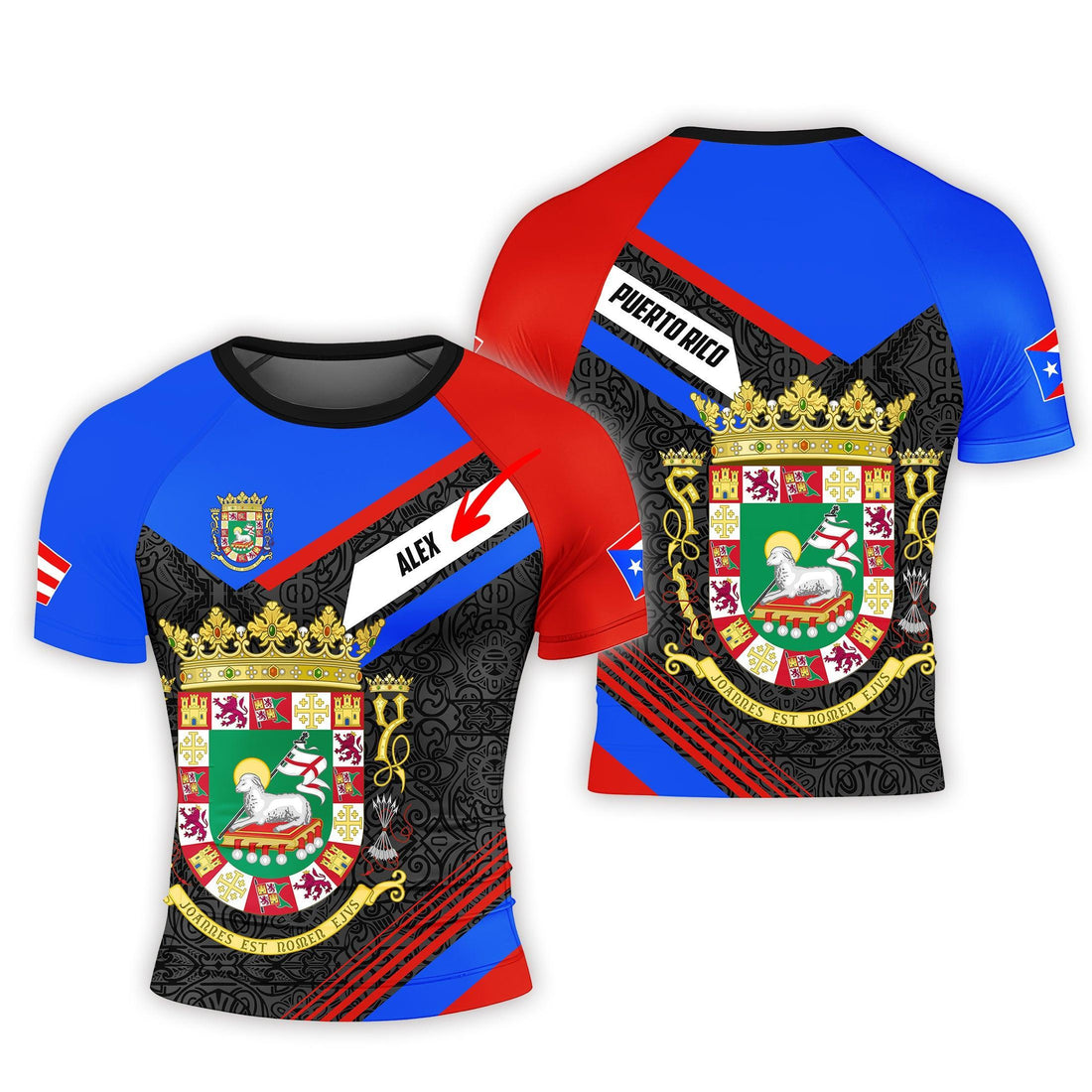 Personalized Boricua Pride Spirit Rash Guard