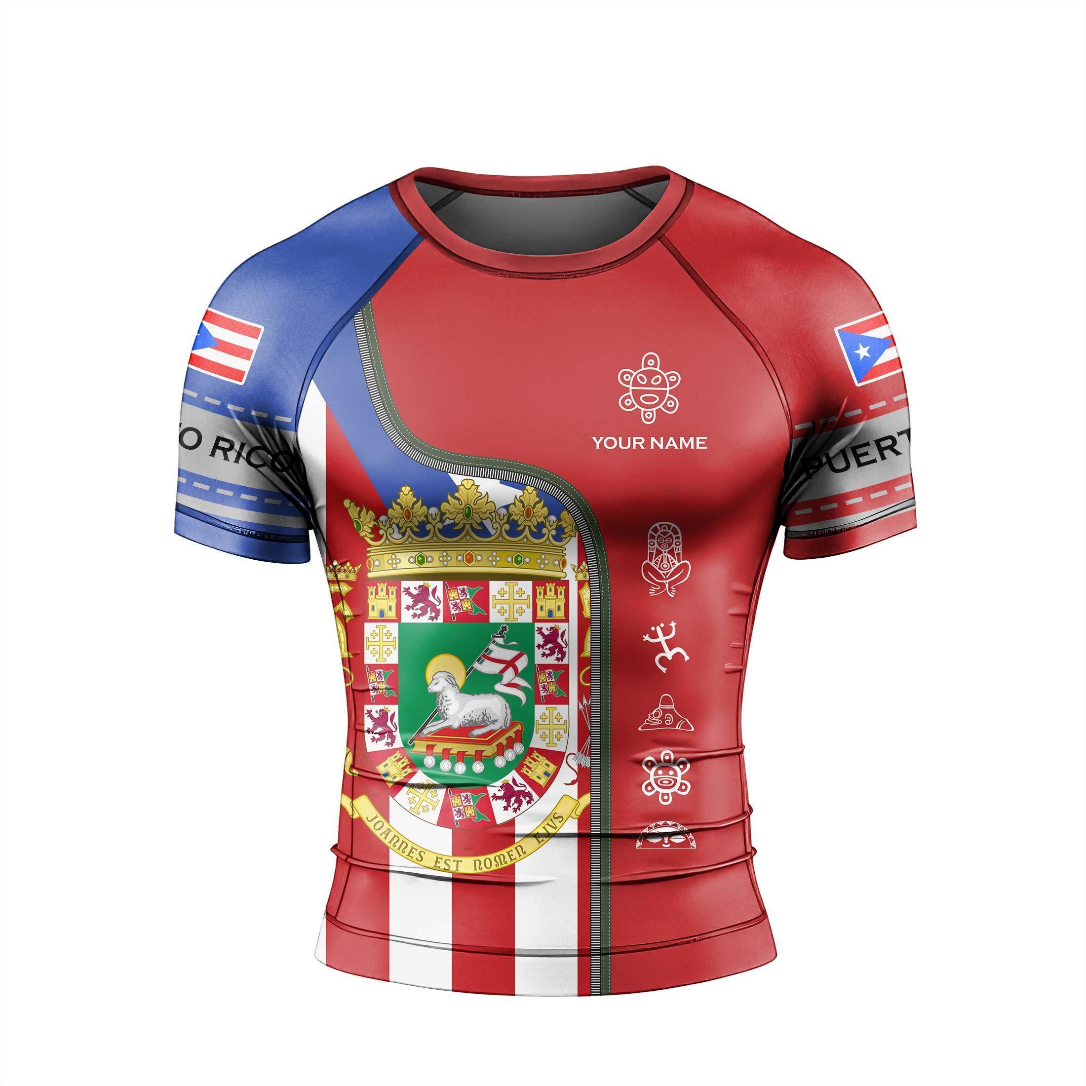 Costa Rica Rash Guard Personalized Caribbean Champion Rash Guard | Athletic Rash Guard