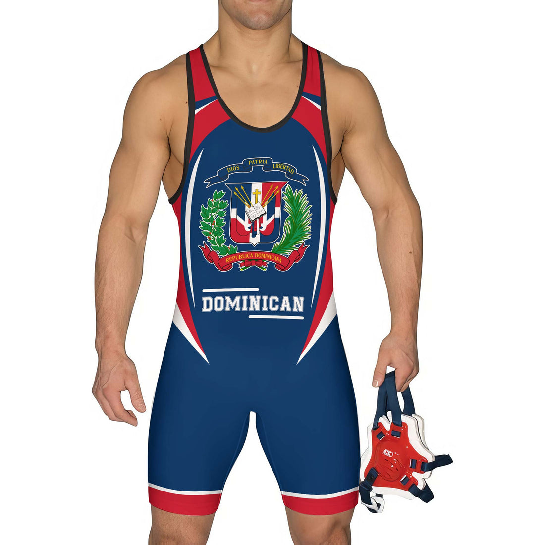 Personalized Caribbean Flag Defender Wrestling Singlets