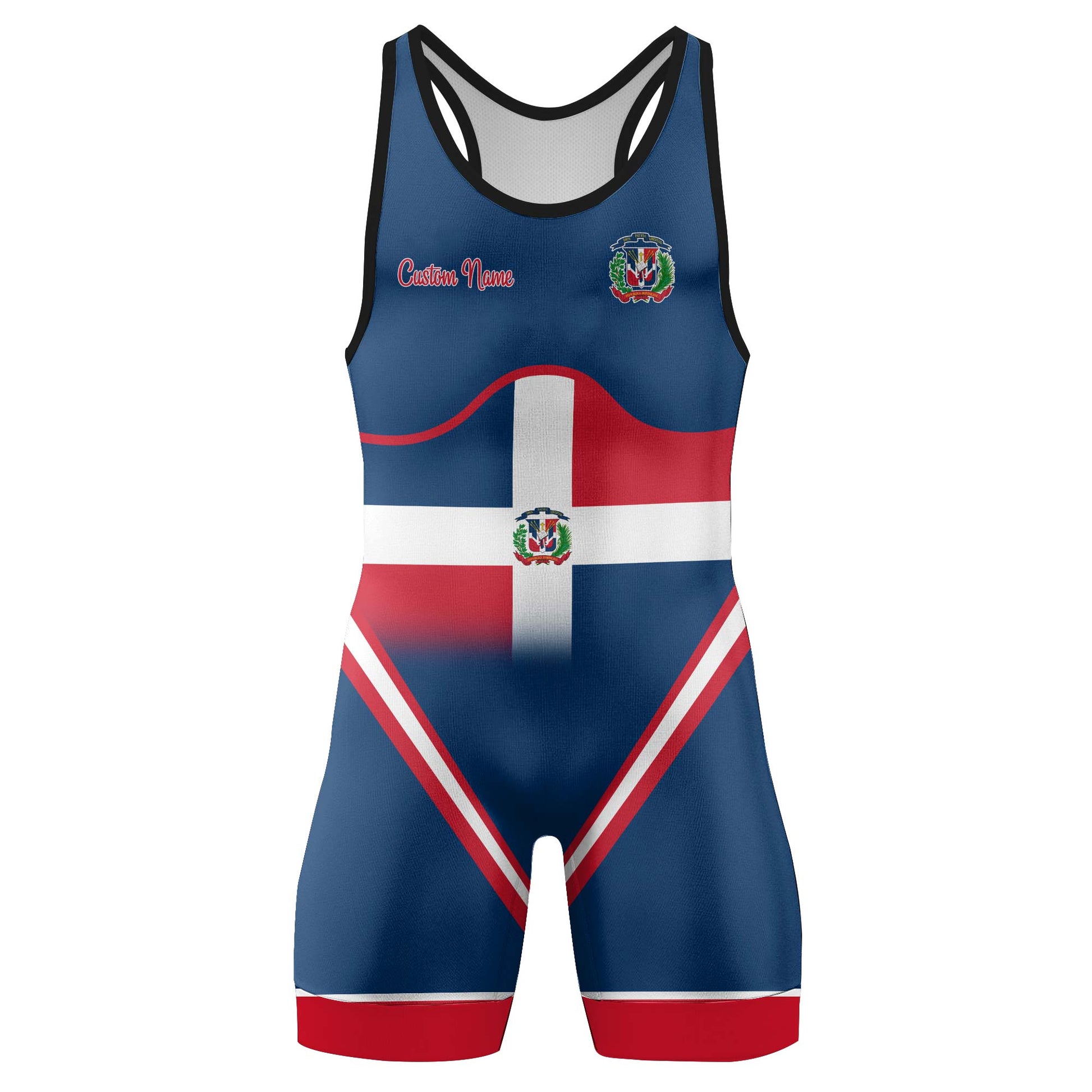 Personalized Dominican Blaze Wrestling Singlets