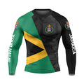 Personalized Jamaica Flag Diagonal Split Rash Guard