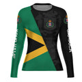 Personalized Jamaica Flag Diagonal Split Rash Guard