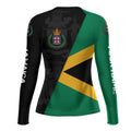 Personalized Jamaica Flag Diagonal Split Rash Guard