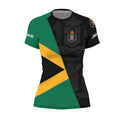 Personalized Jamaica Flag Diagonal Split Rash Guard